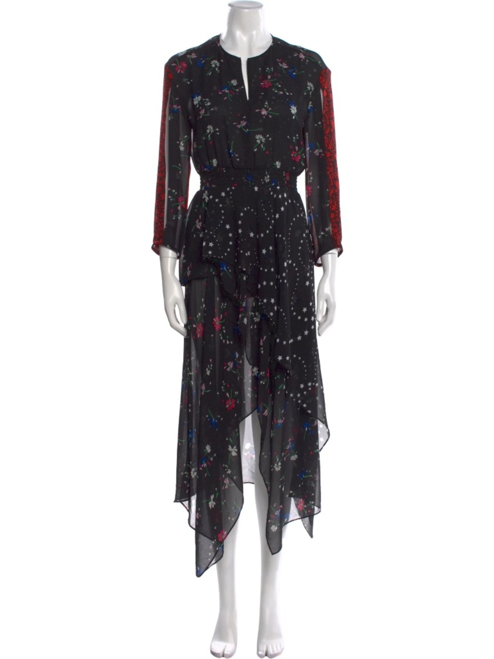 Maje Printed Long Dress